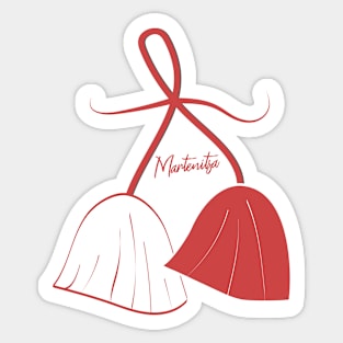 Martenitsa Two Bulgarian traditions Sticker